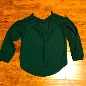 Forest Green Blouse George Brand Off Shoulder
